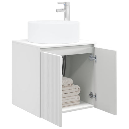 vidaXL Wall-mounted Sink Vanity White 49.5 x 44.5 x 65.5 cm