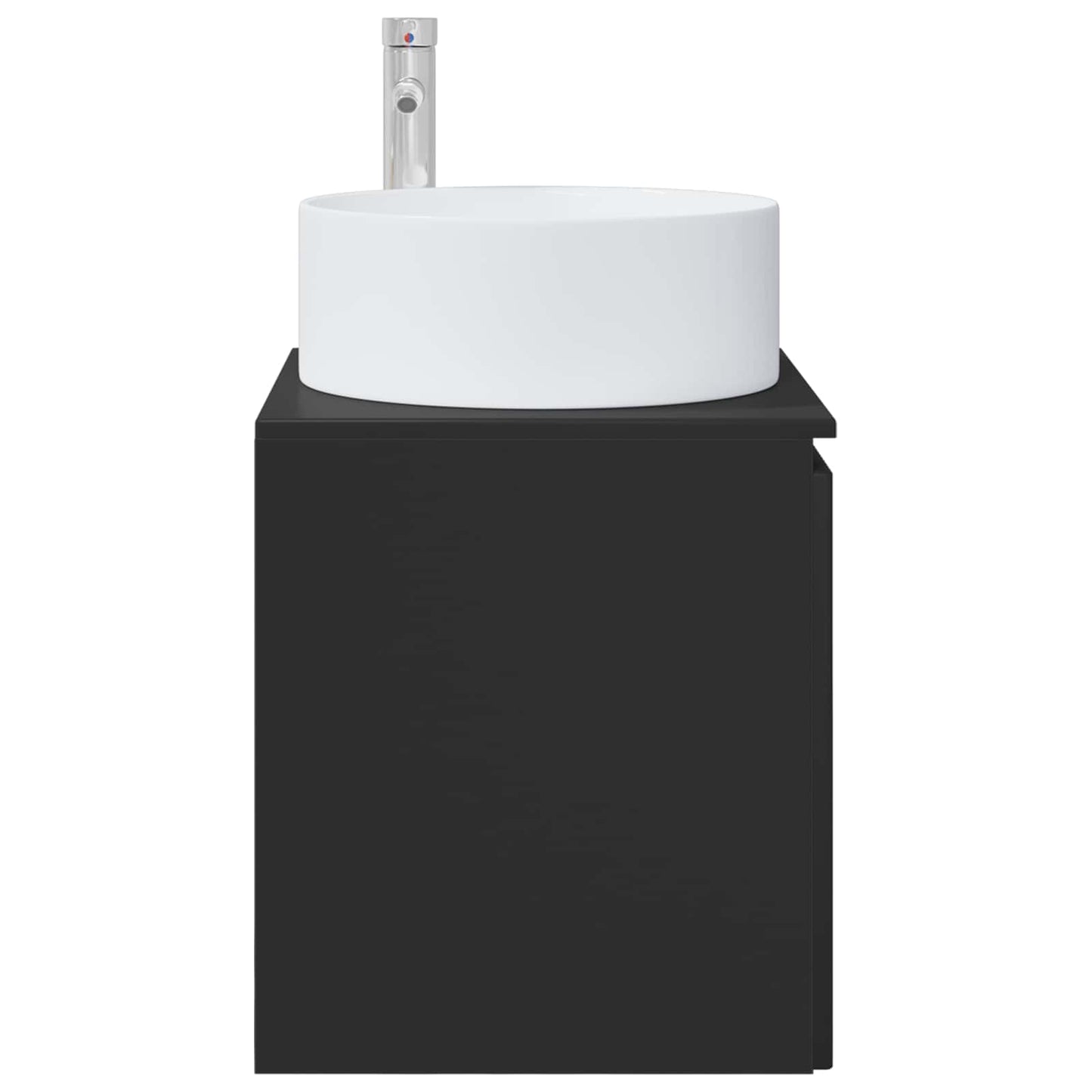 vidaXL Wall-mounted Sink Vanity Black 49.5 x 44.5 x 65.5 cm