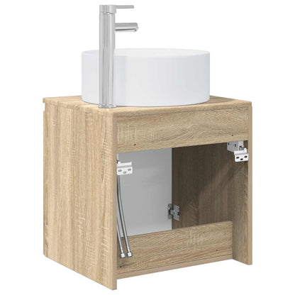 vidaXL Wall-mounted Sink Vanity Sonoma Oak 49.5 x 44.5 x 65.5 cm