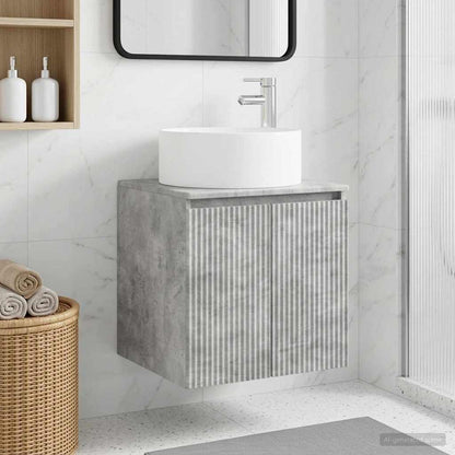 vidaXL Wall-mounted Sink Vanity Concrete Grey 49.5 x 44.5 x 65.5 cm