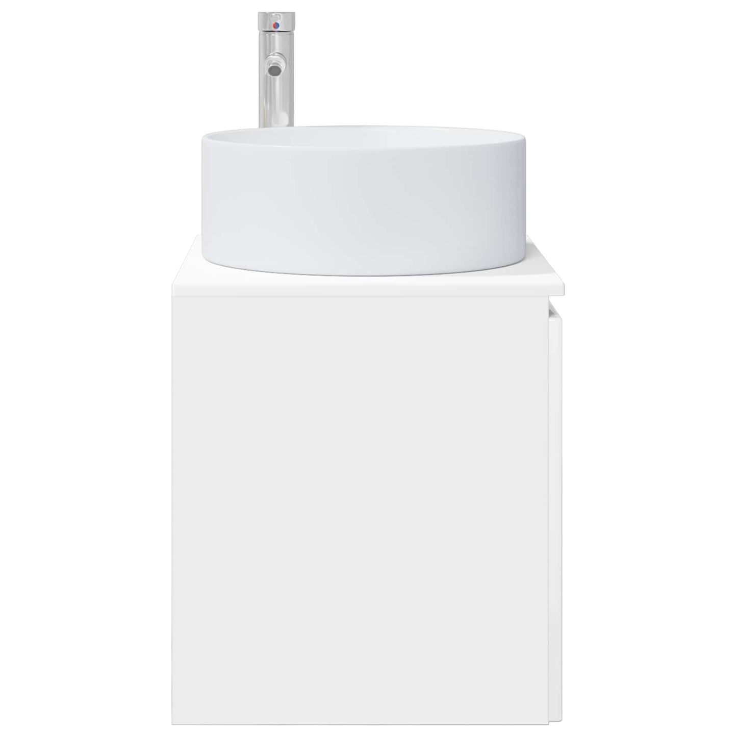 vidaXL Wall-mounted Sink Vanity High Gloss White 49.5 x 44.5 x 65.5 cm