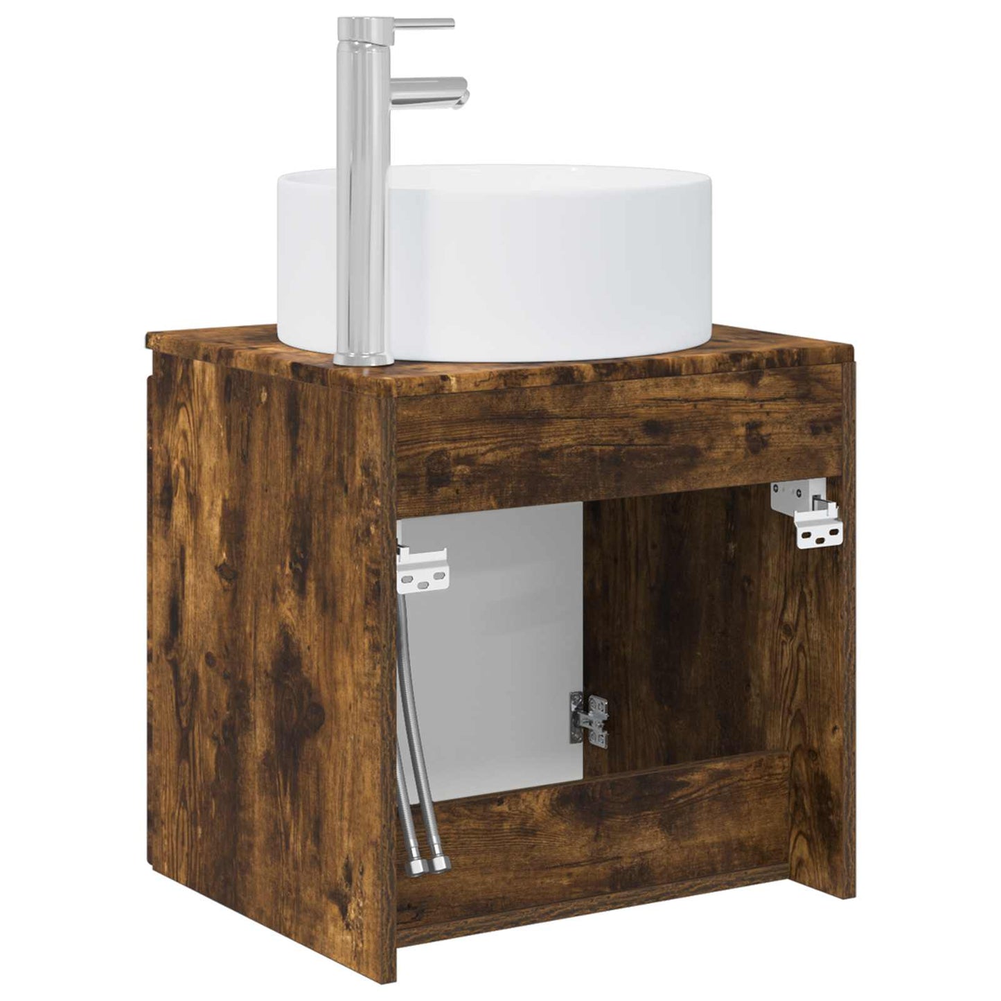 vidaXL Wall-mounted Sink Vanity Smoked Oak 49.5 x 44.5 x 65.5 cm