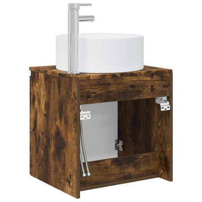 vidaXL Wall-mounted Sink Vanity Smoked Oak 49.5 x 44.5 x 65.5 cm