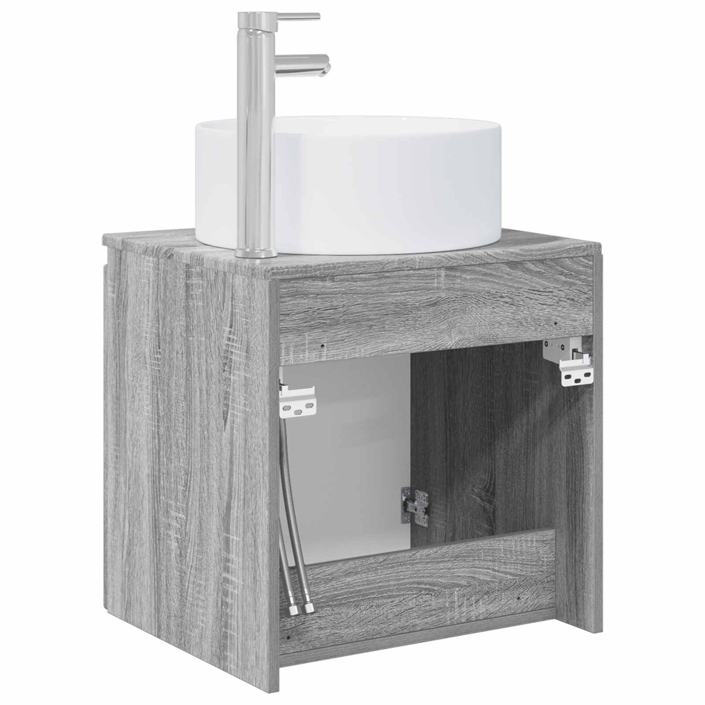vidaXL Wall-mounted Sink Vanity Grey Sonoma 49.5 x 44.5 x 65.5 cm