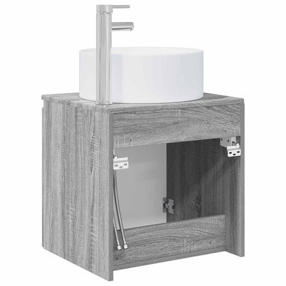 vidaXL Wall-mounted Sink Vanity Grey Sonoma 49.5 x 44.5 x 65.5 cm