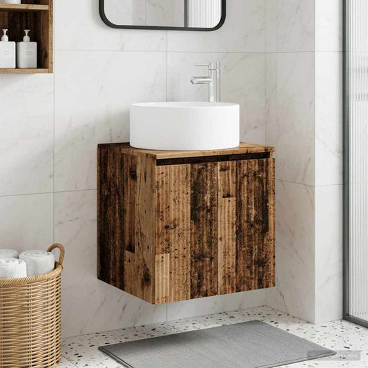 vidaXL Wall-mounted Sink Vanity Old Wood 49.5 x 44.5 x 65.5 cm