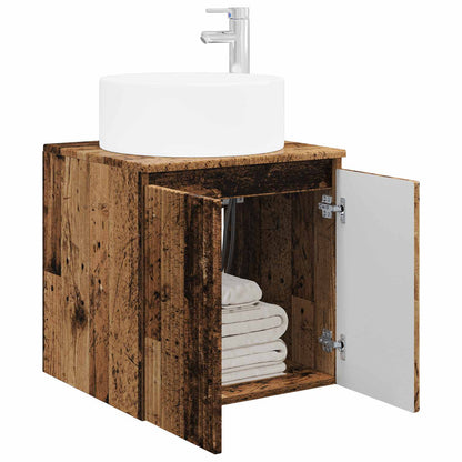 vidaXL Wall-mounted Sink Vanity Old Wood 49.5 x 44.5 x 65.5 cm