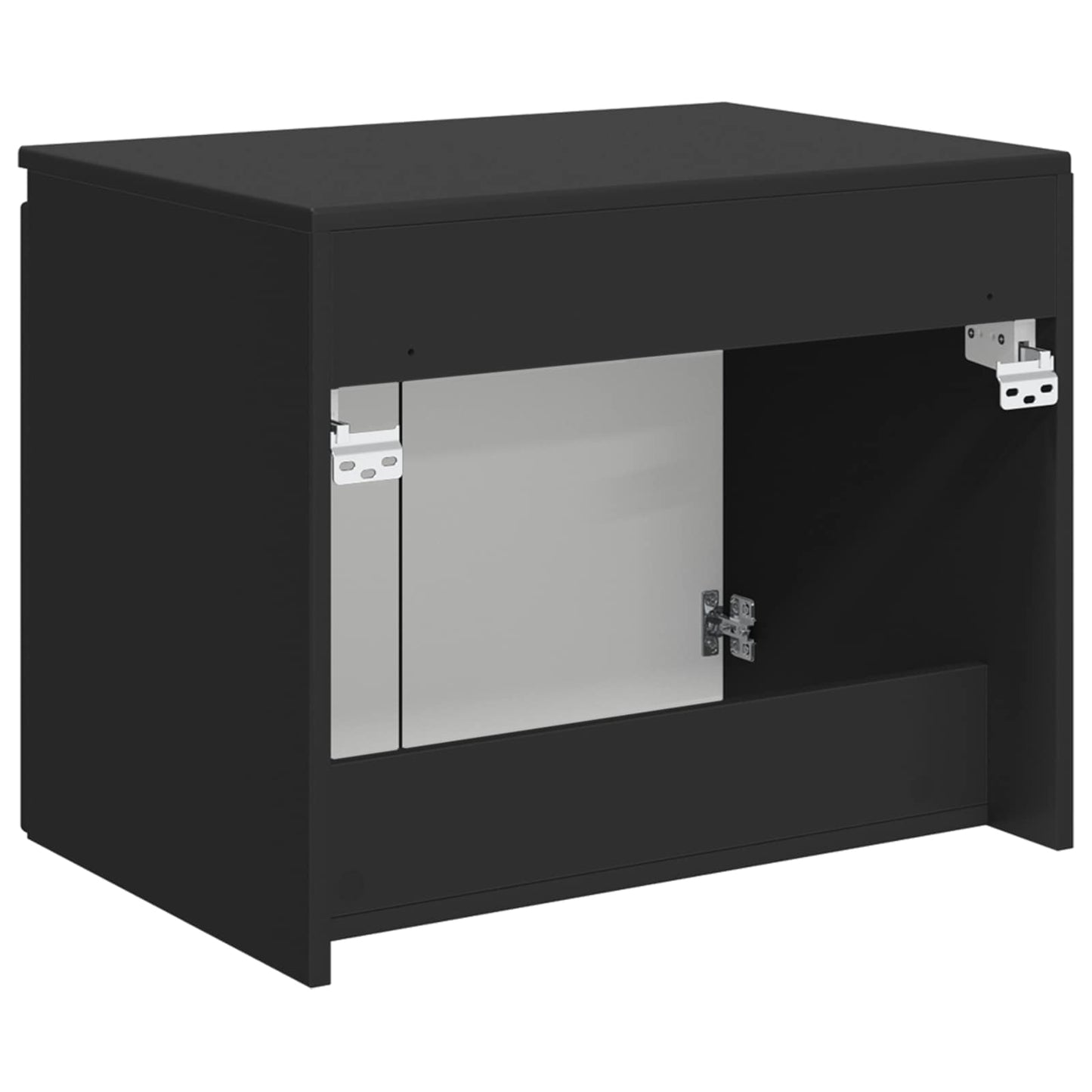 vidaXL Wall-mounted Bathroom Cabinet Black 62.5 x 44.5 x 50 cm