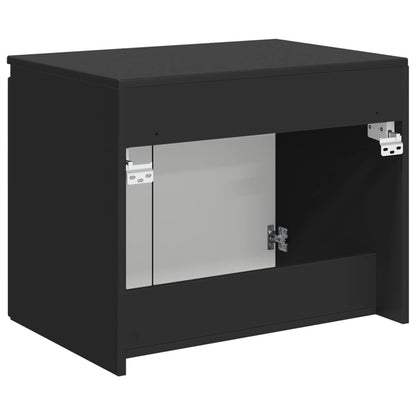 vidaXL Wall-mounted Bathroom Cabinet Black 62.5 x 44.5 x 50 cm
