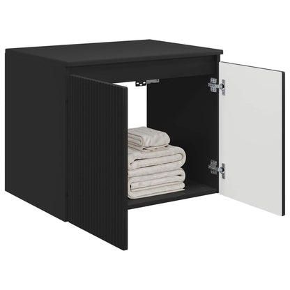 vidaXL Wall-mounted Bathroom Cabinet Black 62.5 x 44.5 x 50 cm