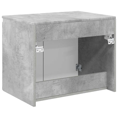 vidaXL Wall-mounted Bathroom Cabinet Concrete Grey 62.5 x 44.5 x 50 cm