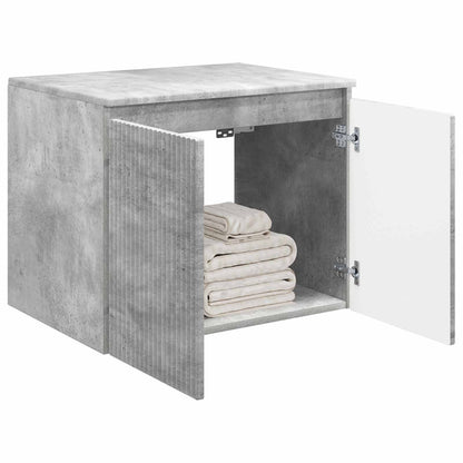 vidaXL Wall-mounted Bathroom Cabinet Concrete Grey 62.5 x 44.5 x 50 cm
