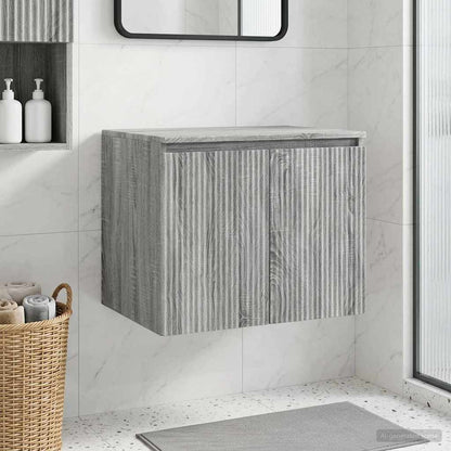 vidaXL Wall-mounted Bathroom Cabinet Grey Sonoma 62.5 x 44.5 x 50 cm