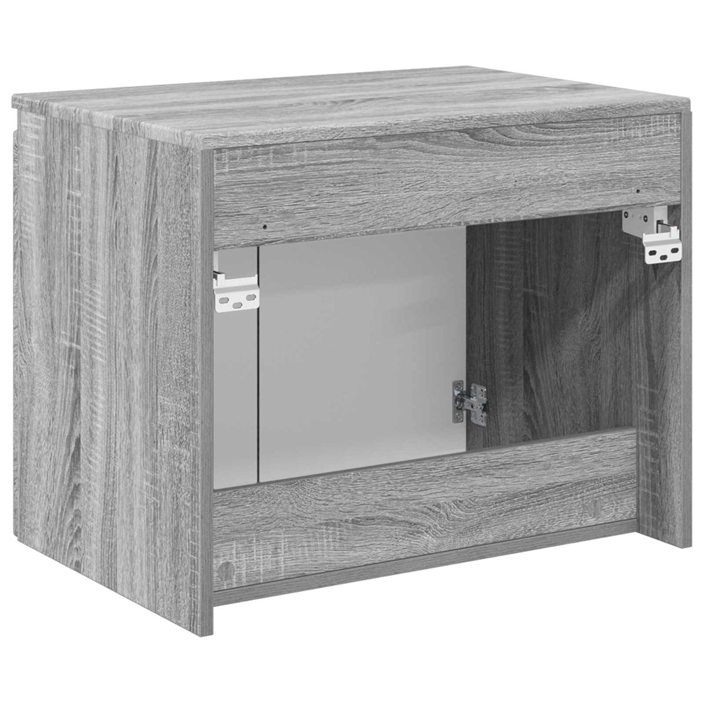 vidaXL Wall-mounted Bathroom Cabinet Grey Sonoma 62.5 x 44.5 x 50 cm