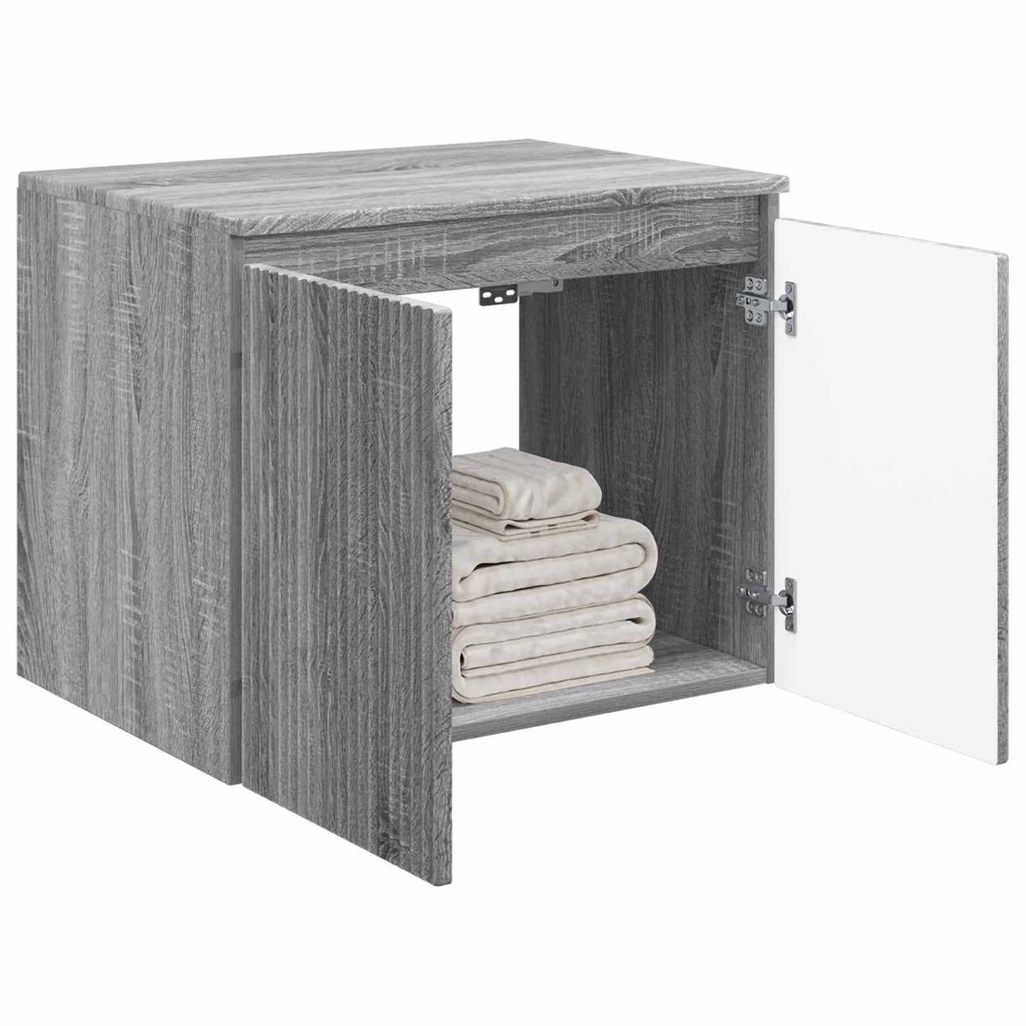 vidaXL Wall-mounted Bathroom Cabinet Grey Sonoma 62.5 x 44.5 x 50 cm