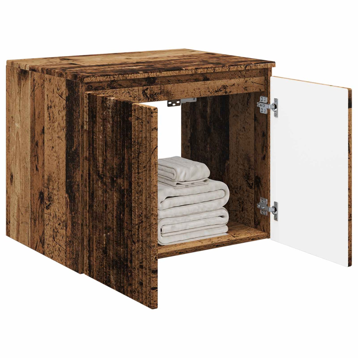vidaXL Wall-mounted Bathroom Cabinet Old Wood 62.5 x 44.5 x 50 cm