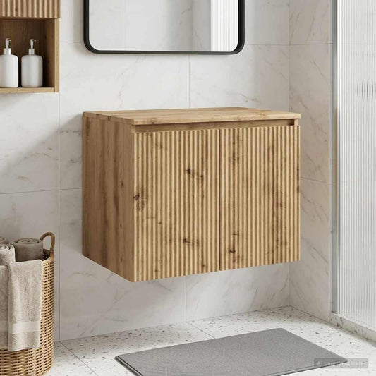 vidaXL Wall-mounted Bathroom Cabinet Artisan Oak 62.5 x 44.5 x 50 cm