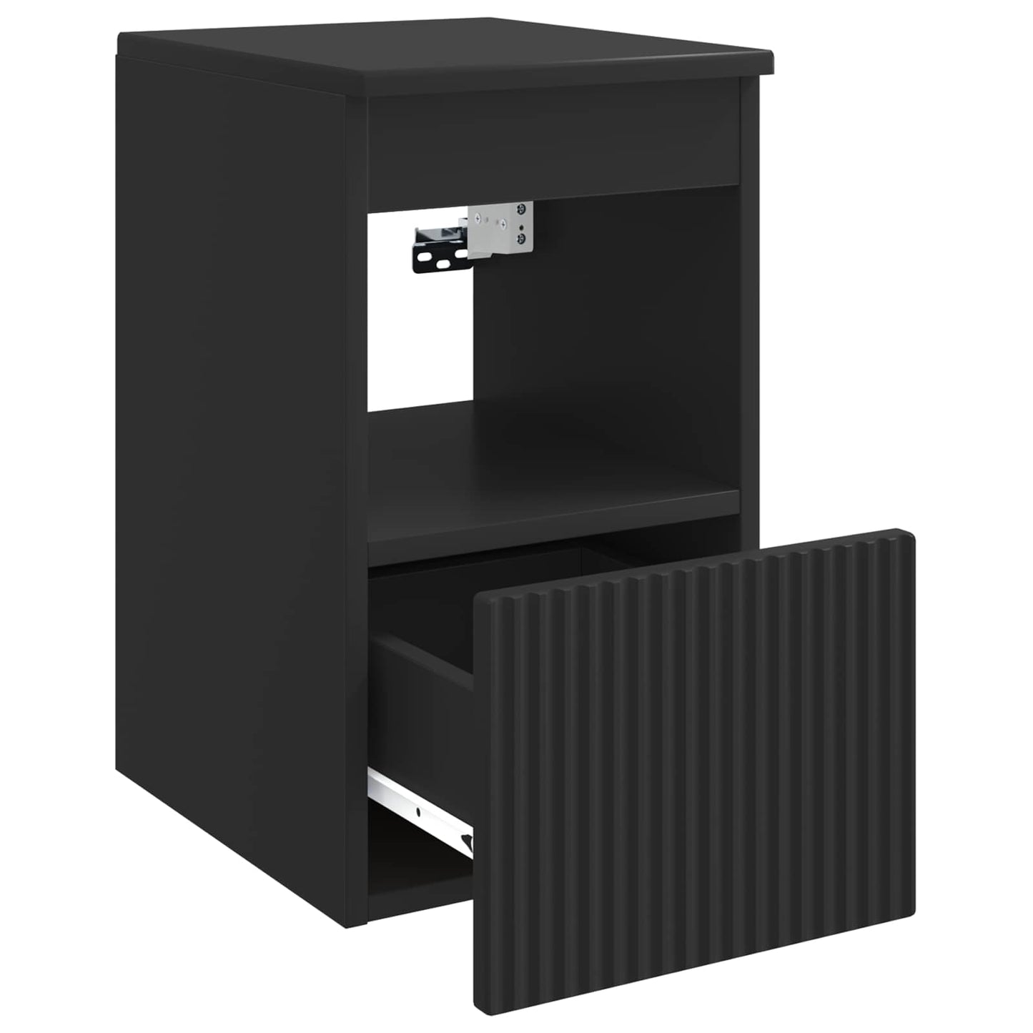 vidaXL Bathroom Cabinet Black 30 x 35 x 50 cm Engineered Wood