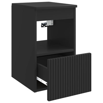 vidaXL Bathroom Cabinet Black 30 x 35 x 50 cm Engineered Wood
