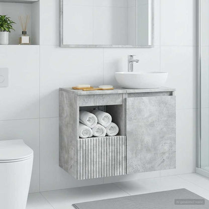 vidaXL Bathroom Cabinet Concrete Grey 30 x 35 x 50 cm Engineered Wood