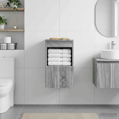 vidaXL Bathroom Cabinet Grey Sonoma 30 x 35 x 50 cm Engineered Wood