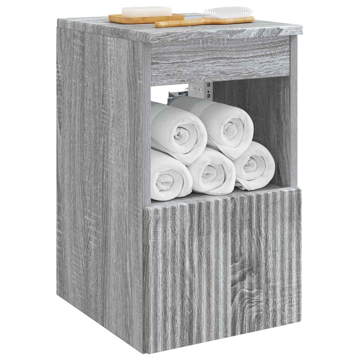 vidaXL Bathroom Cabinet Grey Sonoma 30 x 35 x 50 cm Engineered Wood