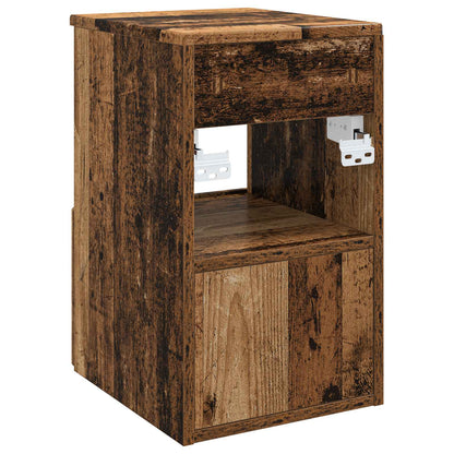 vidaXL Bathroom Cabinet Old Wood 30 x 35 x 50 cm Engineered Wood