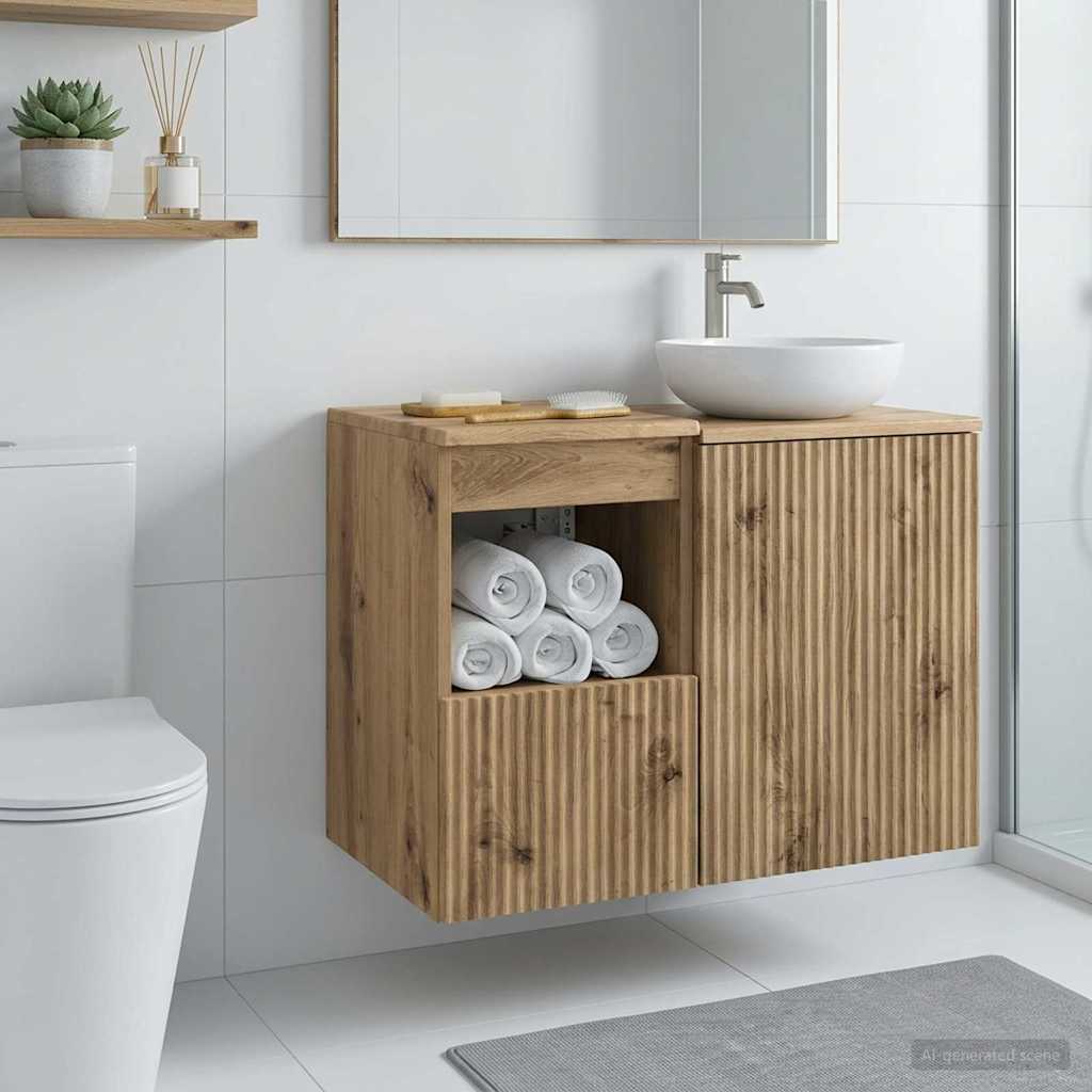 vidaXL Bathroom Cabinet Artisan Oak 30 x 35 x 50 cm Engineered Wood