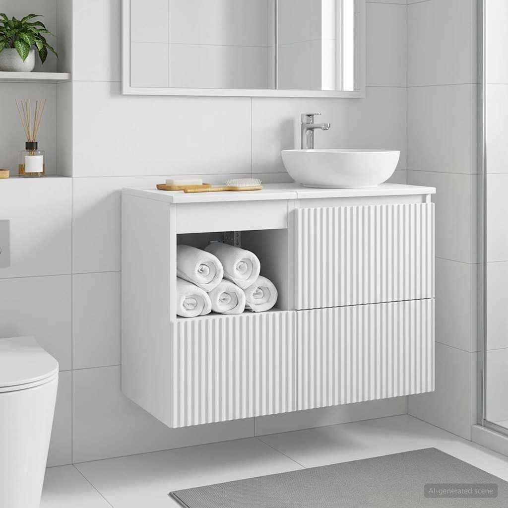 vidaXL Bathroom Cabinet White 30 x 41 x 50 cm Engineered Wood