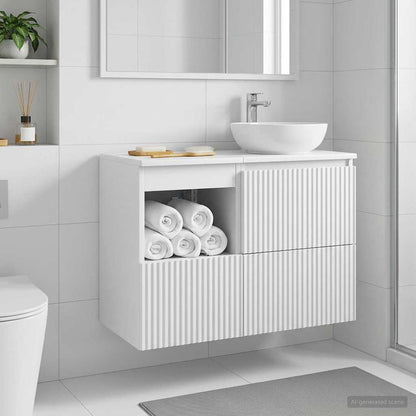 vidaXL Bathroom Cabinet White 30 x 41 x 50 cm Engineered Wood