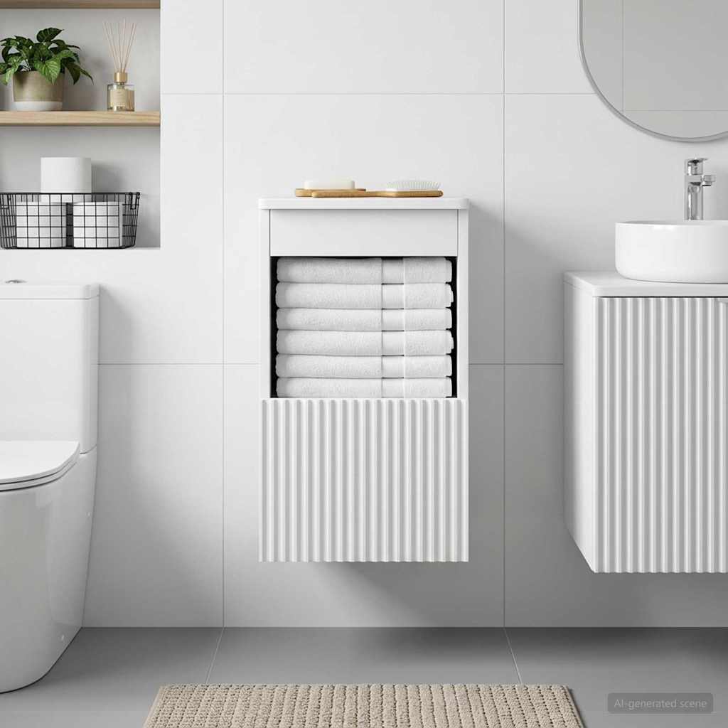 vidaXL Bathroom Cabinet White 30 x 41 x 50 cm Engineered Wood
