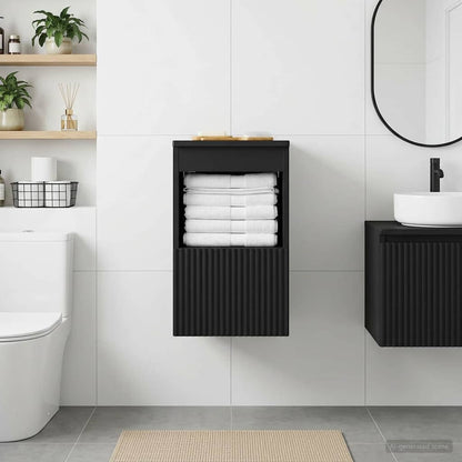 vidaXL Bathroom Cabinet Black 30 x 41 x 50 cm Engineered Wood
