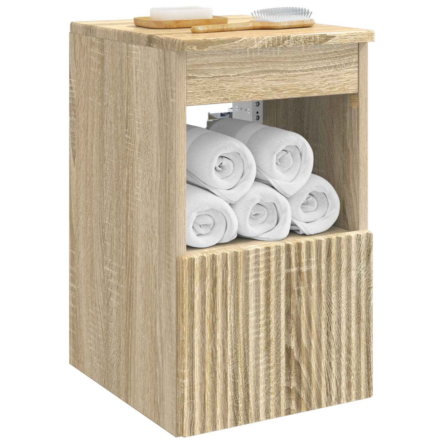 vidaXL Bathroom Cabinet Sonoma Oak 30 x 41 x 50 cm Engineered Wood