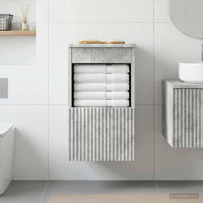 vidaXL Bathroom Cabinet Concrete Grey 30 x 41 x 50 cm Engineered Wood