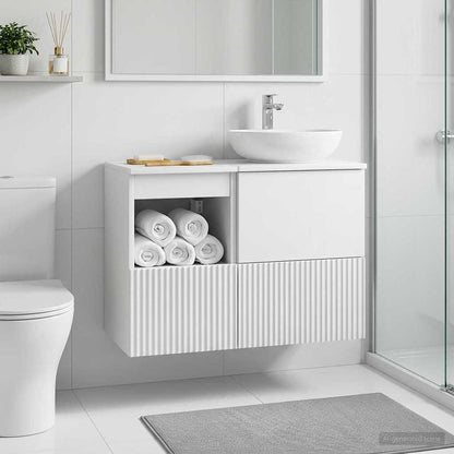 vidaXL Bathroom Cabinet High Gloss White 30 x 41 x 50 cm