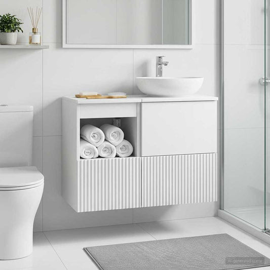 vidaXL Bathroom Cabinet High Gloss White 30 x 41 x 50 cm