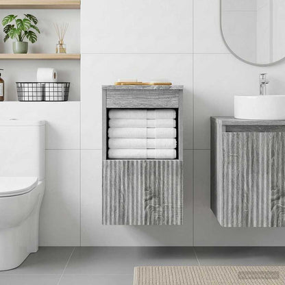 vidaXL Bathroom Cabinet Grey Sonoma 30 x 41 x 50 cm Engineered Wood