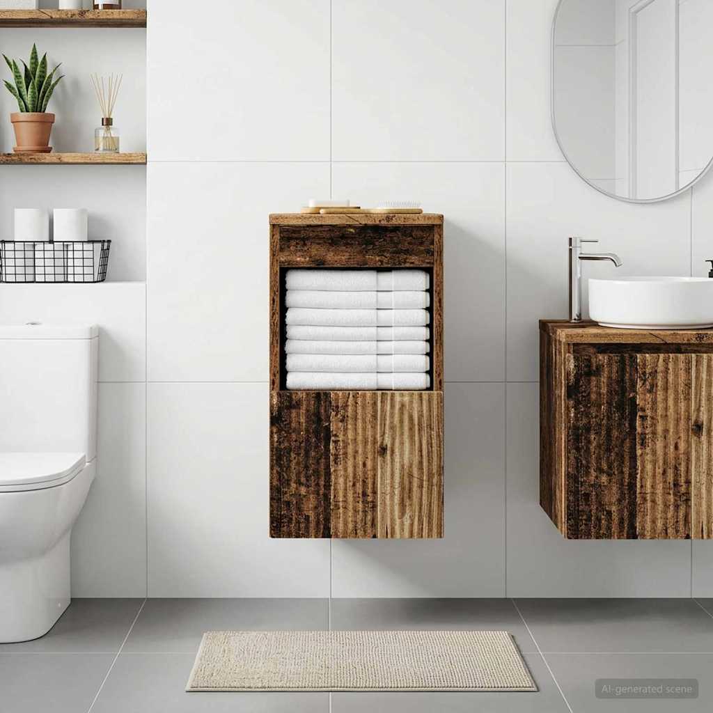 vidaXL Bathroom Cabinet Old Wood 30 x 41 x 50 cm Engineered Wood
