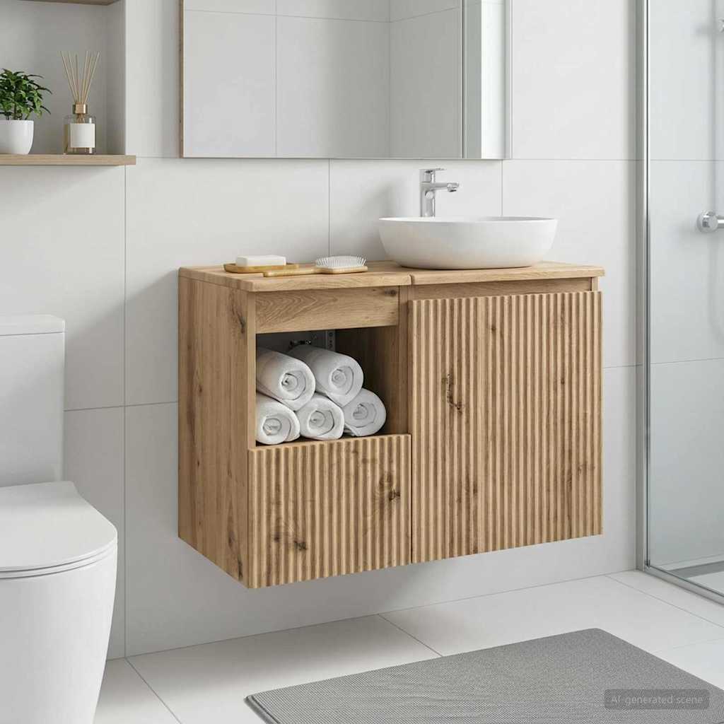 vidaXL Bathroom Cabinet Artisan Oak 30 x 41 x 50 cm Engineered Wood
