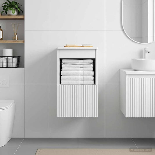 vidaXL Bathroom Cabinet White 30 x 44.5 x 50 cm Engineered Wood