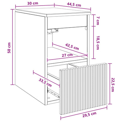 vidaXL Bathroom Cabinet White 30 x 44.5 x 50 cm Engineered Wood