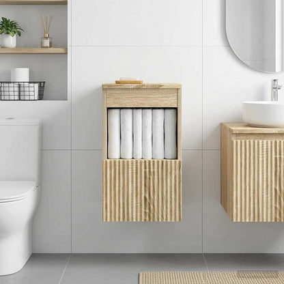 vidaXL Bathroom Cabinet Sonoma Oak 30 x 44.5 x 50 cm Engineered Wood
