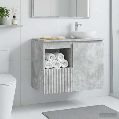 vidaXL Bathroom Cabinet Concrete Grey 30 x 44.5 x 50 cm