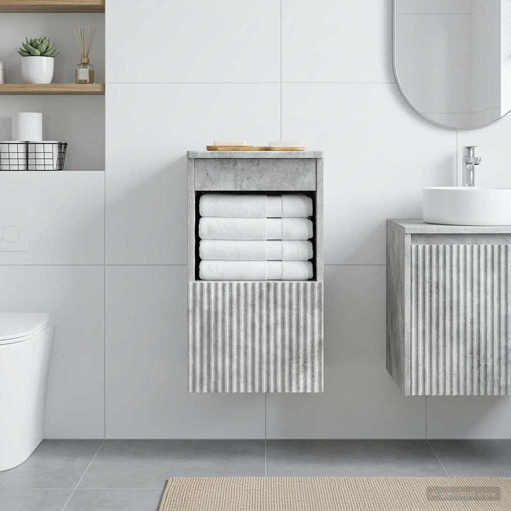 vidaXL Bathroom Cabinet Concrete Grey 30 x 44.5 x 50 cm
