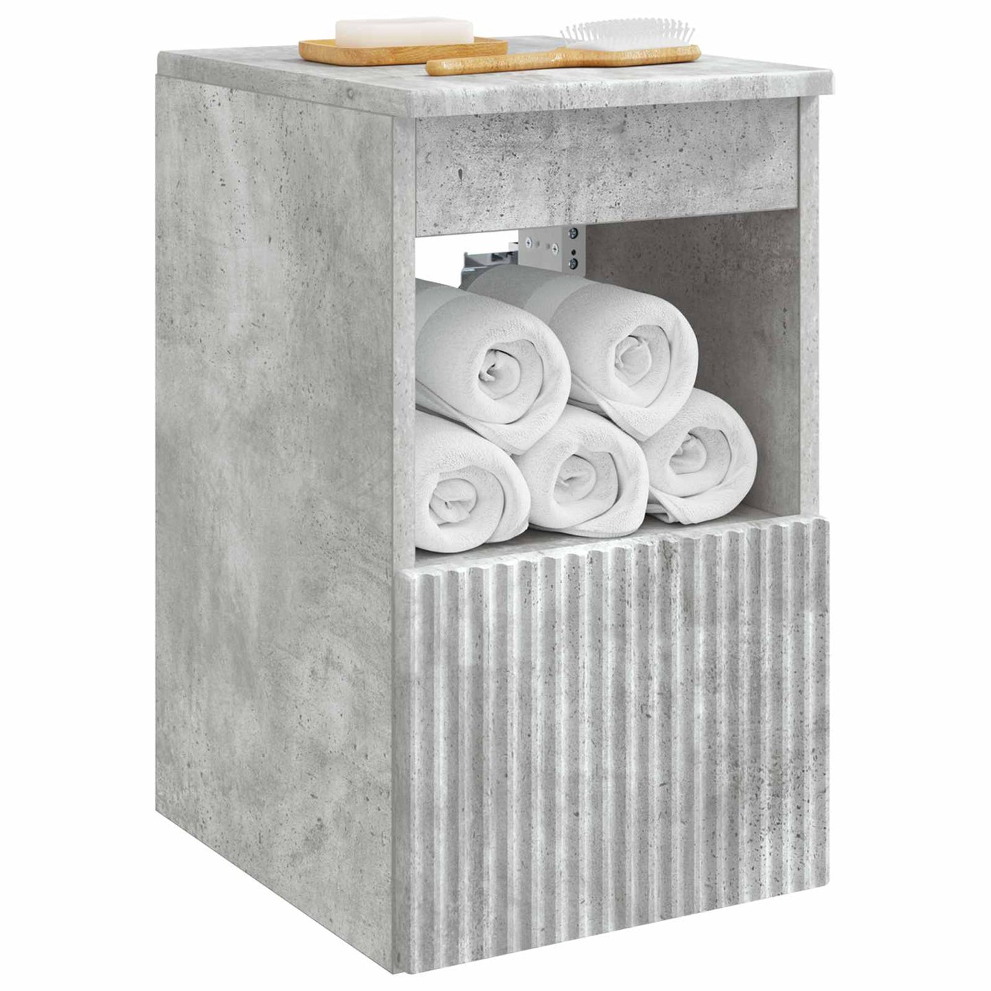 vidaXL Bathroom Cabinet Concrete Grey 30 x 44.5 x 50 cm