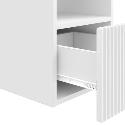 vidaXL Bathroom Cabinet High Gloss White 30 x 44.5 x 50 cm