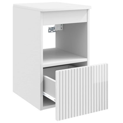 vidaXL Bathroom Cabinet High Gloss White 30 x 44.5 x 50 cm