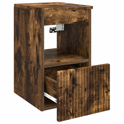 vidaXL Bathroom Cabinet Smoked Oak 30 x 44.5 x 50 cm Engineered Wood