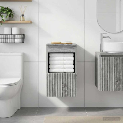 vidaXL Bathroom Cabinet Grey Sonoma 30 x 44.5 x 50 cm Engineered Wood