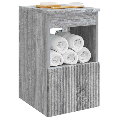 vidaXL Bathroom Cabinet Grey Sonoma 30 x 44.5 x 50 cm Engineered Wood